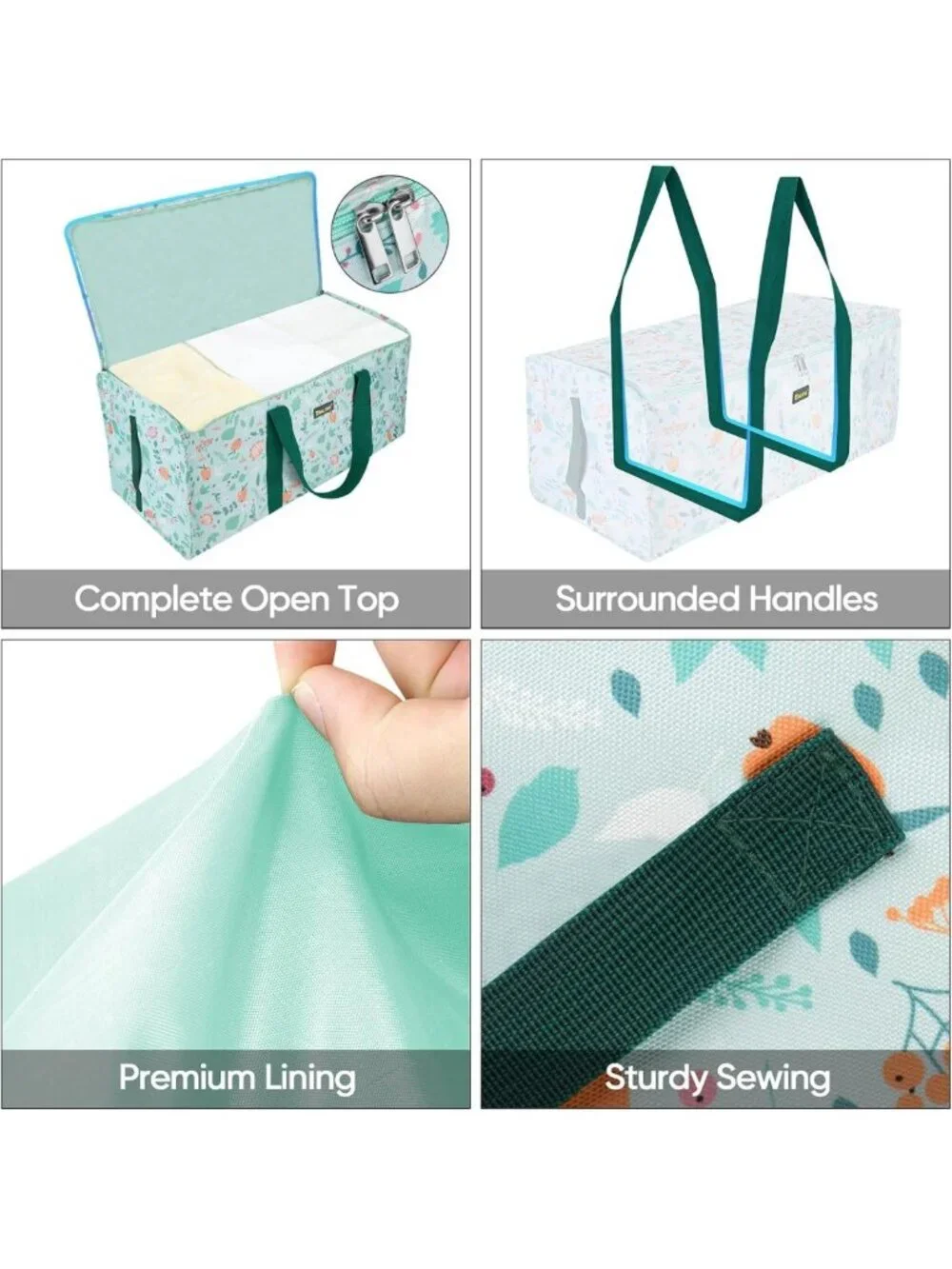 Extra Large Heavy-Duty Storage Tote with Zippers & Handles - Ideal for Laundry